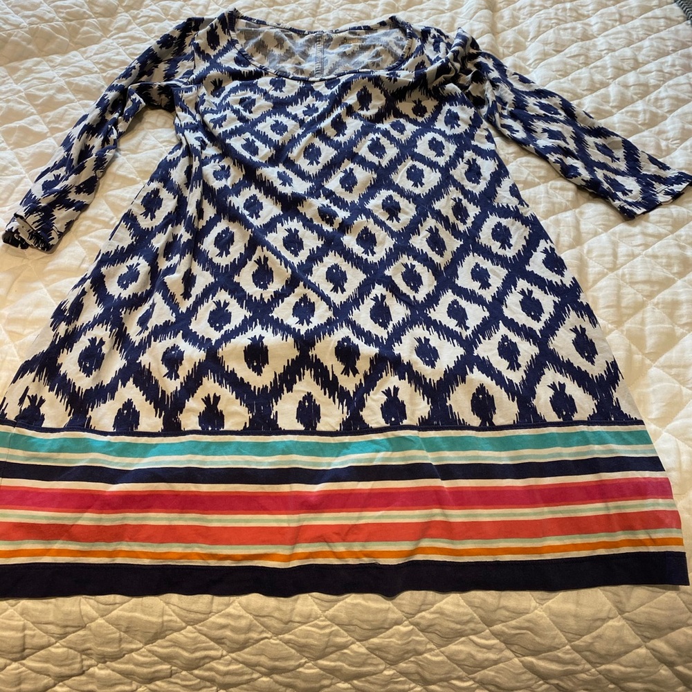 Lilly Pulitzer Beacon T-shirt Dress fish chase L